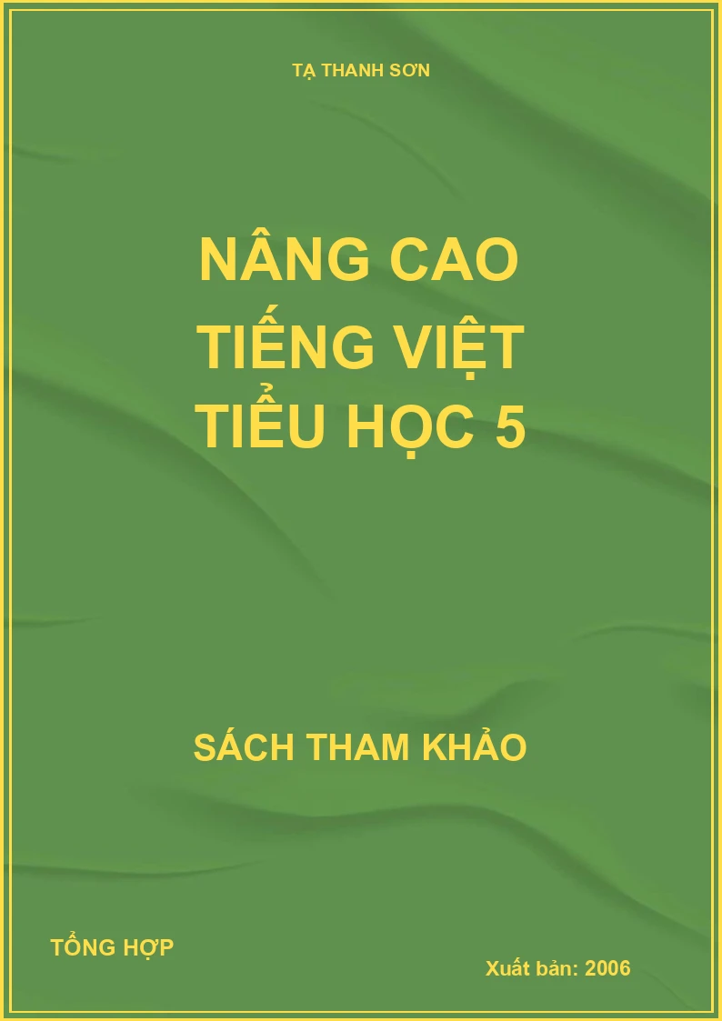 Nâng cao Tiếng Việt tiểu học 5