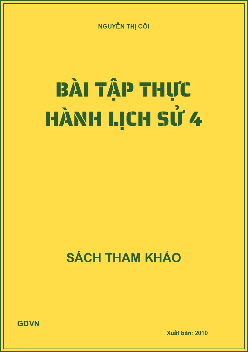 Bài tập thực hành lịch sử 4