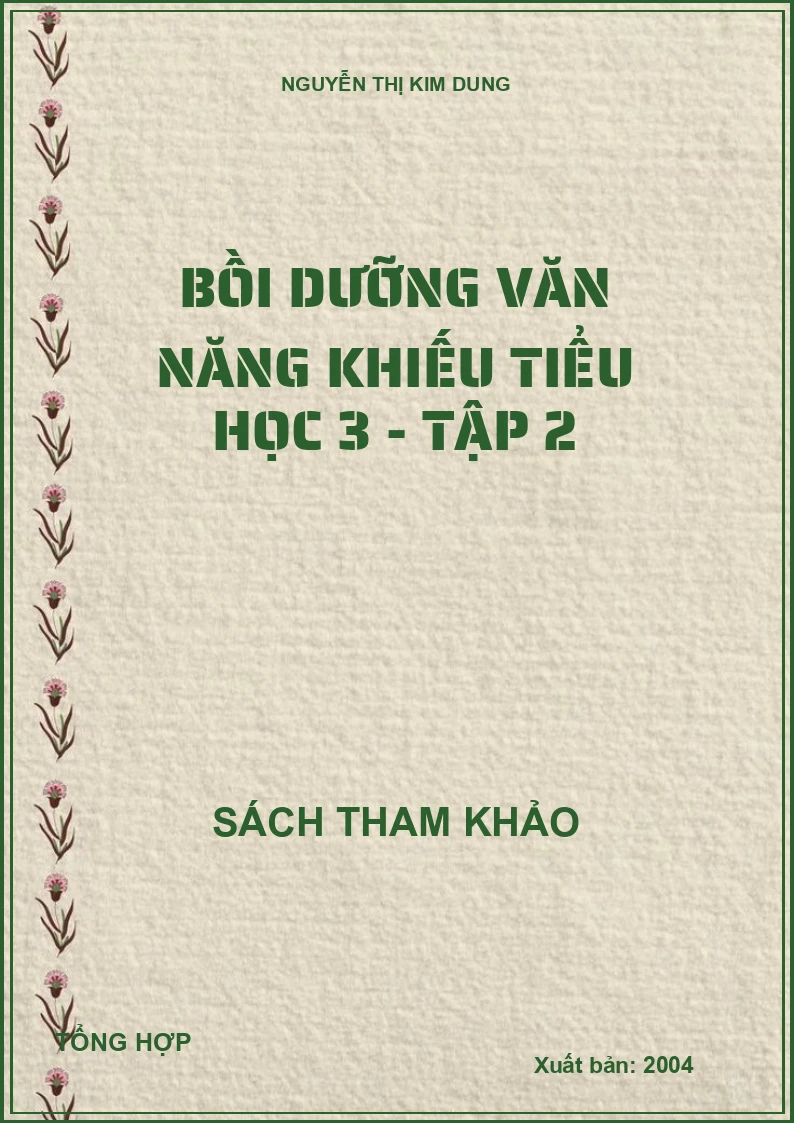 Bồi dưỡng văn năng khiếu tiểu học 3 - Tập 2