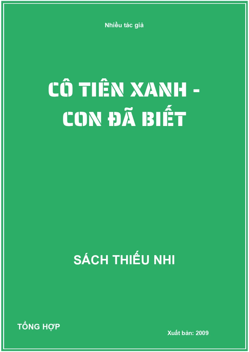 Cô tiên xanh - Con đã biết