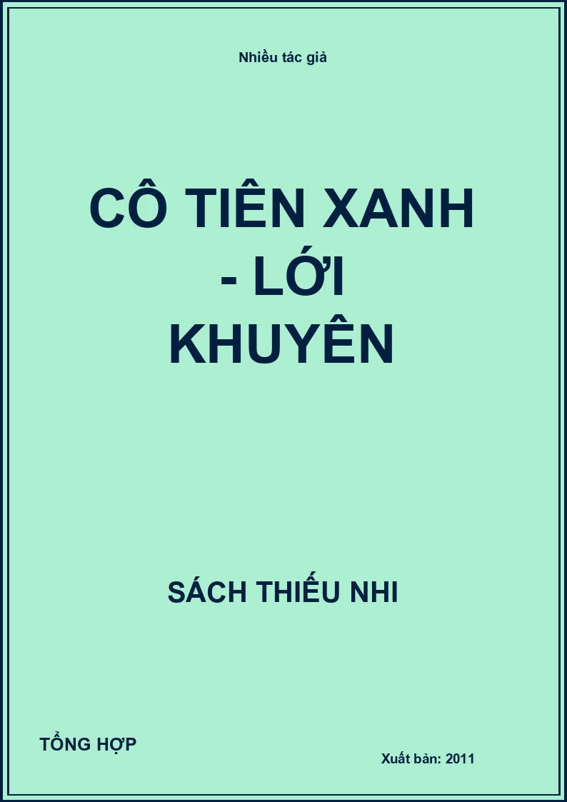 Cô tiên xanh - Lời khuyên