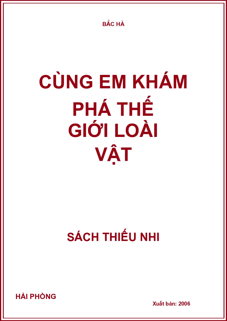 Cùng em khám phá thế giới loài vật