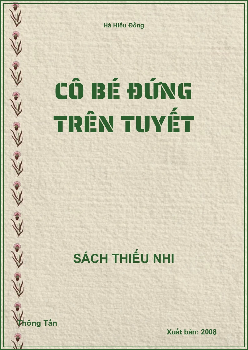 Cô bé đứng trên tuyết