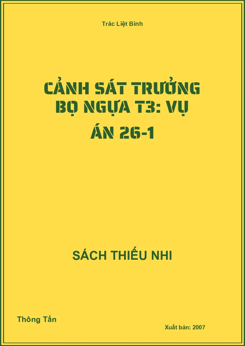 Cảnh sát trưởng Bọ ngựa T3: Vụ án 26-1