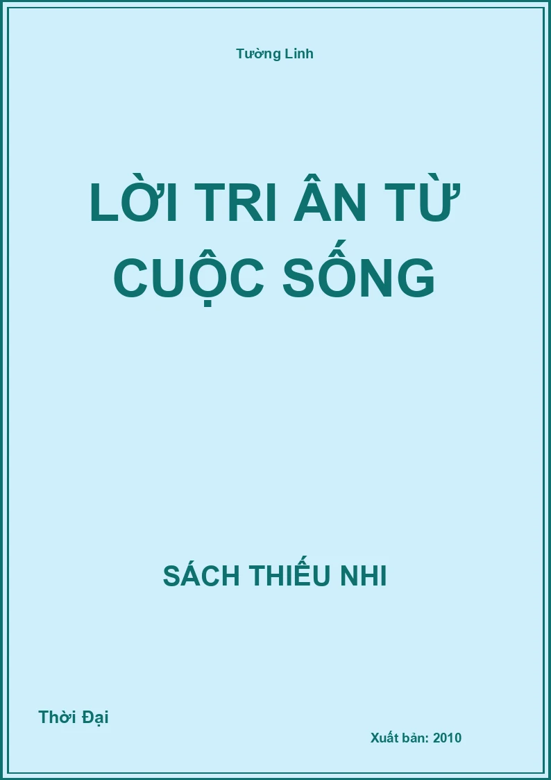 Lời tri ân từ cuộc sống
