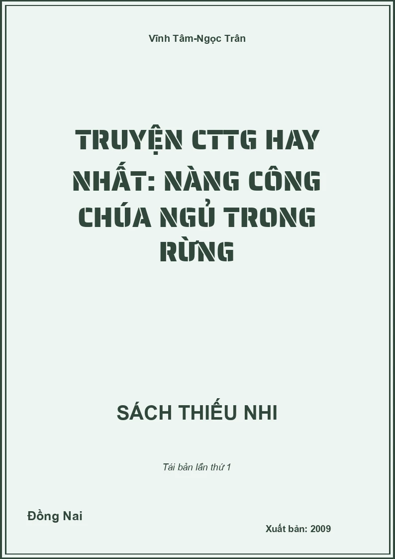 Truyện CTTG hay nhất: nàng công chúa ngủ trong rừng