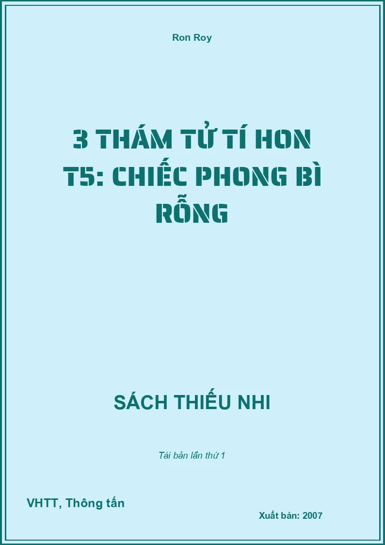 3 thám tử tí hon T5: Chiếc phong bì rỗng