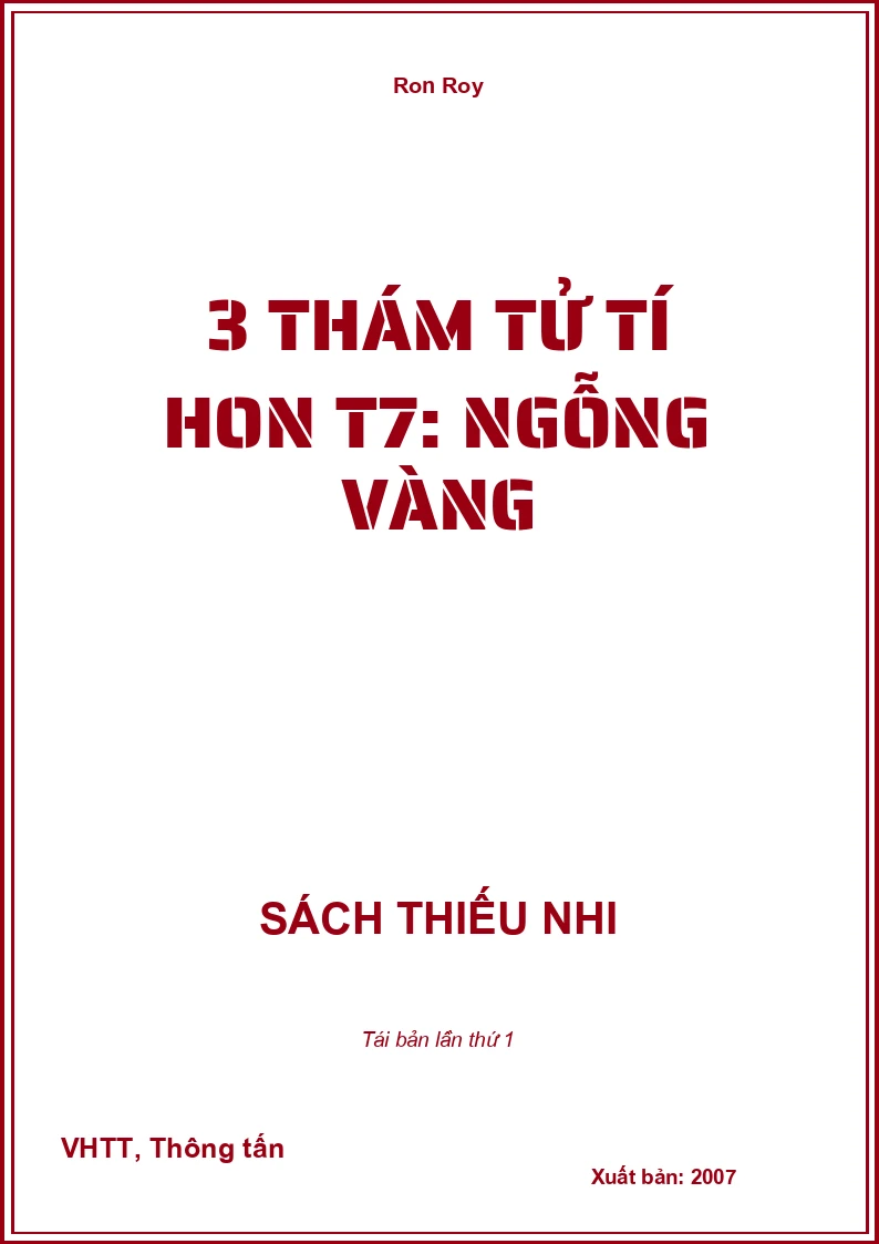 3 thám tử tí hon T7: Ngỗng vàng