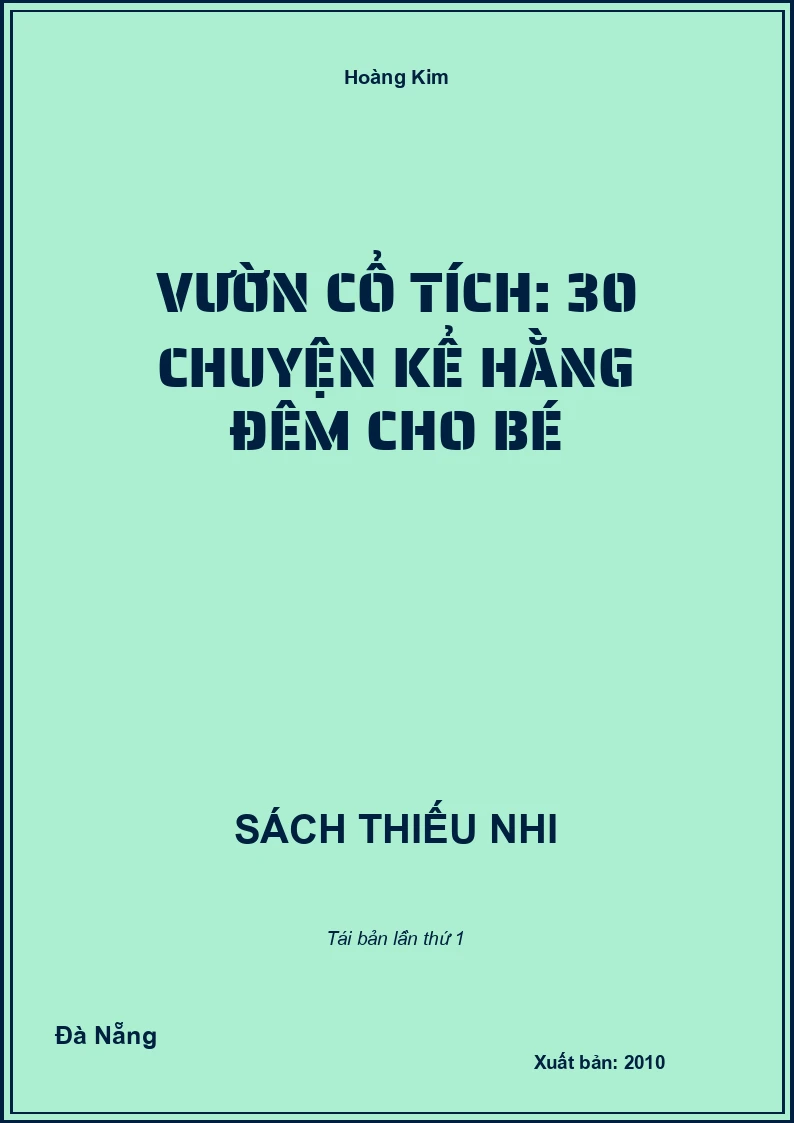Vườn cổ tích: 30 chuyện kể hằng đêm cho bé