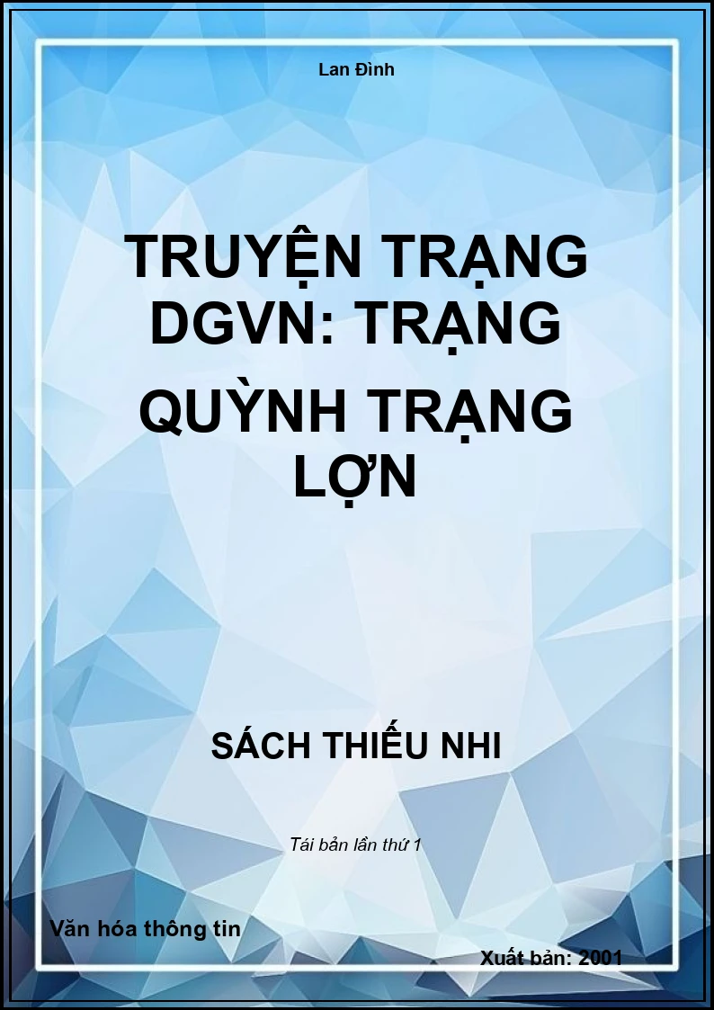 Truyện trạng DGVN: Trạng Quỳnh Trạng Lợn