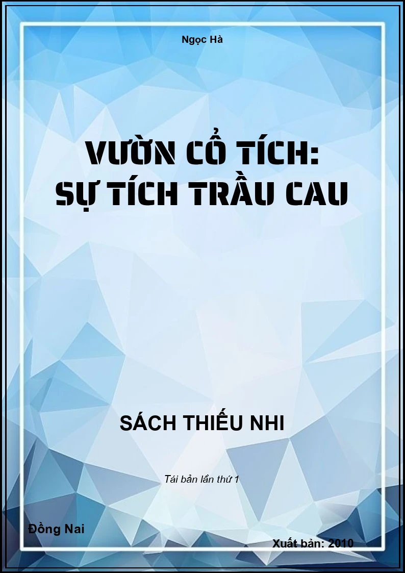 Vườn cổ tích: Sự tích trầu cau