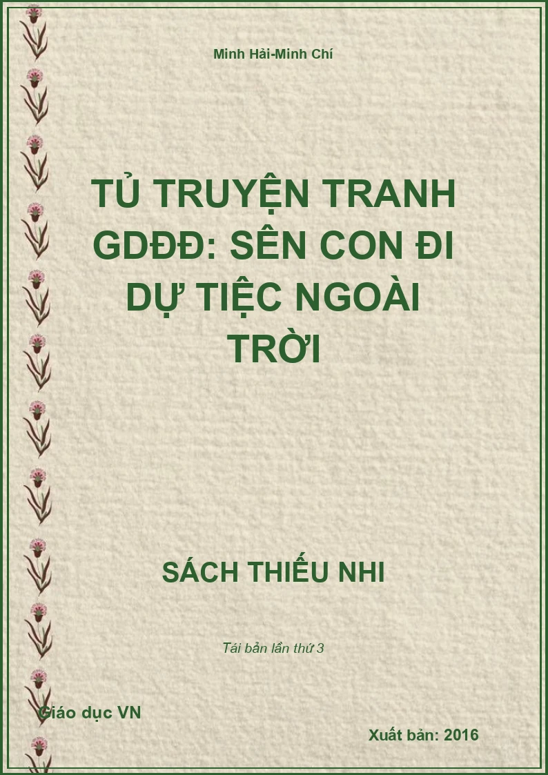 Tủ truyện tranh GDĐĐ: Sên con đi dự tiệc ngoài trời