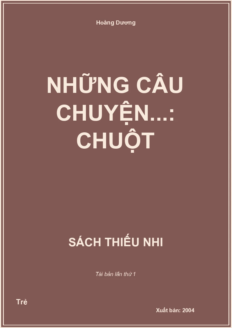 Những câu chuyện...: Chuột