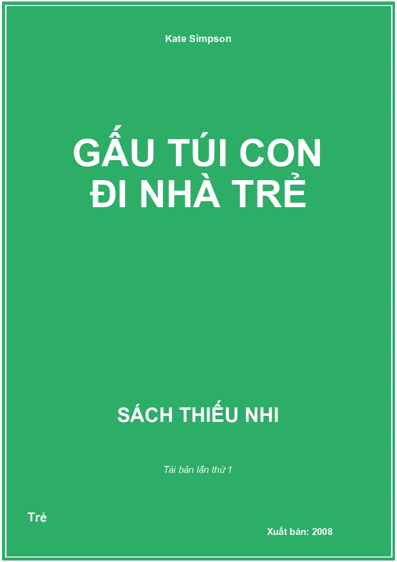 Gấu túi con đi nhà trẻ