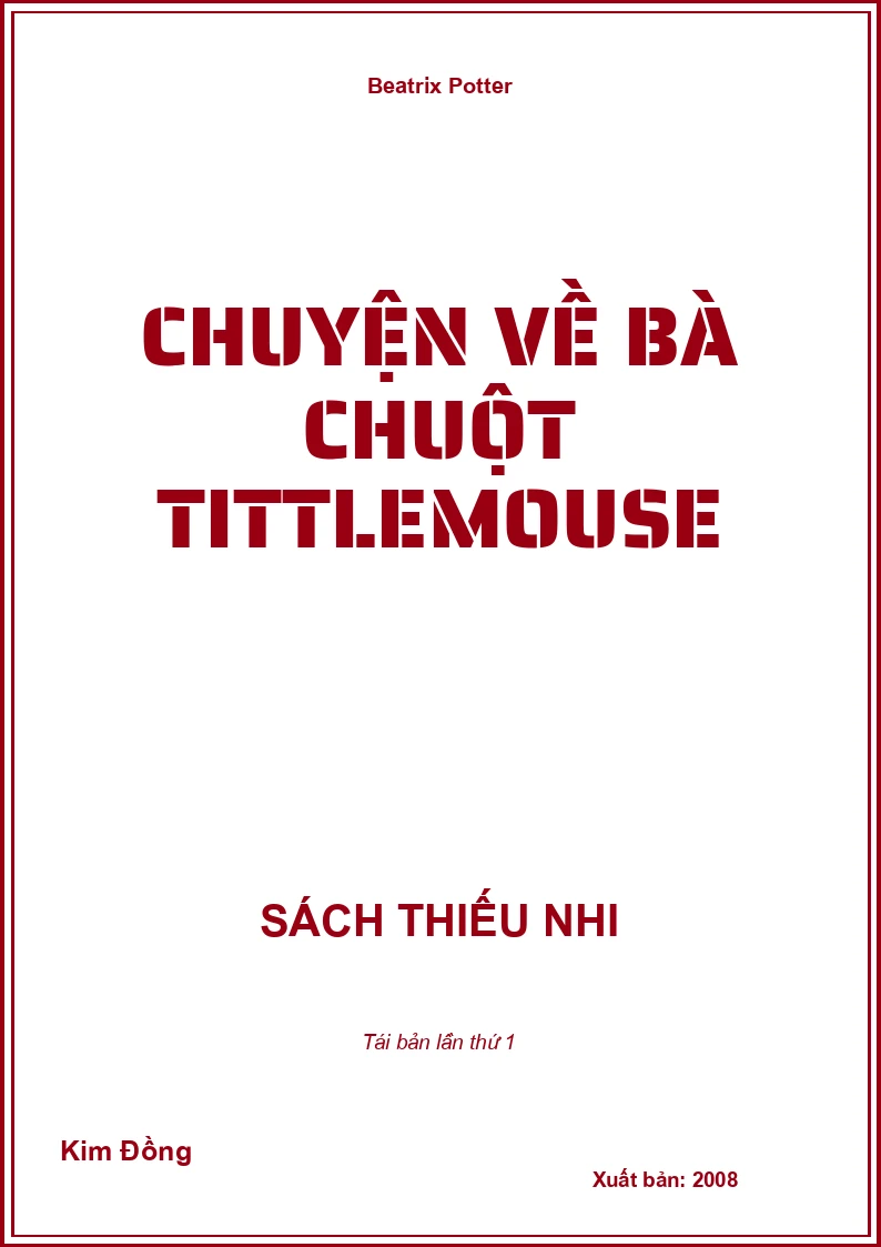 Chuyện về Bà Chuột Tittlemouse