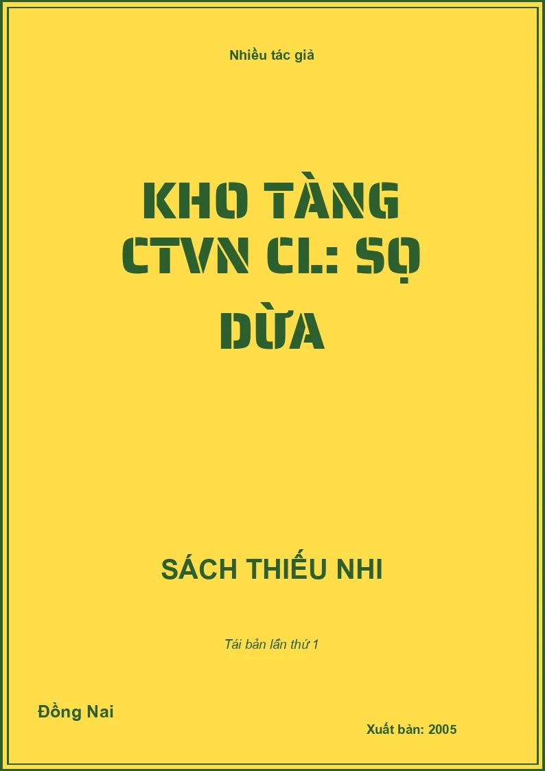 Kho tàng CTVN CL: Sọ dừa