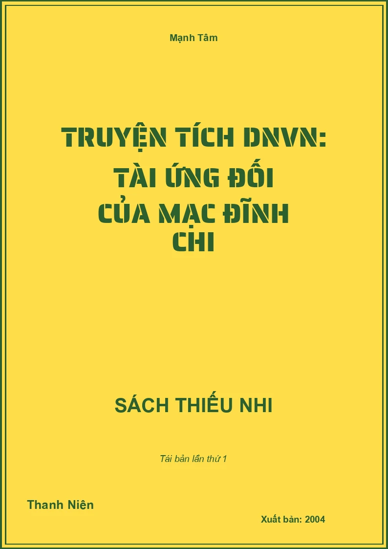 Truyện tích DNVN: Tài ứng đối của Mạc Đĩnh Chi