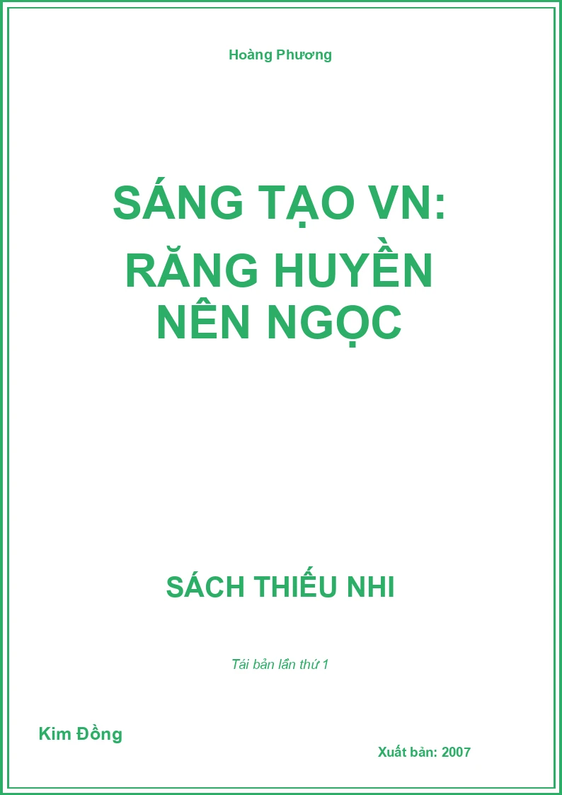 Sáng tạo VN: Răng huyền nên ngọc