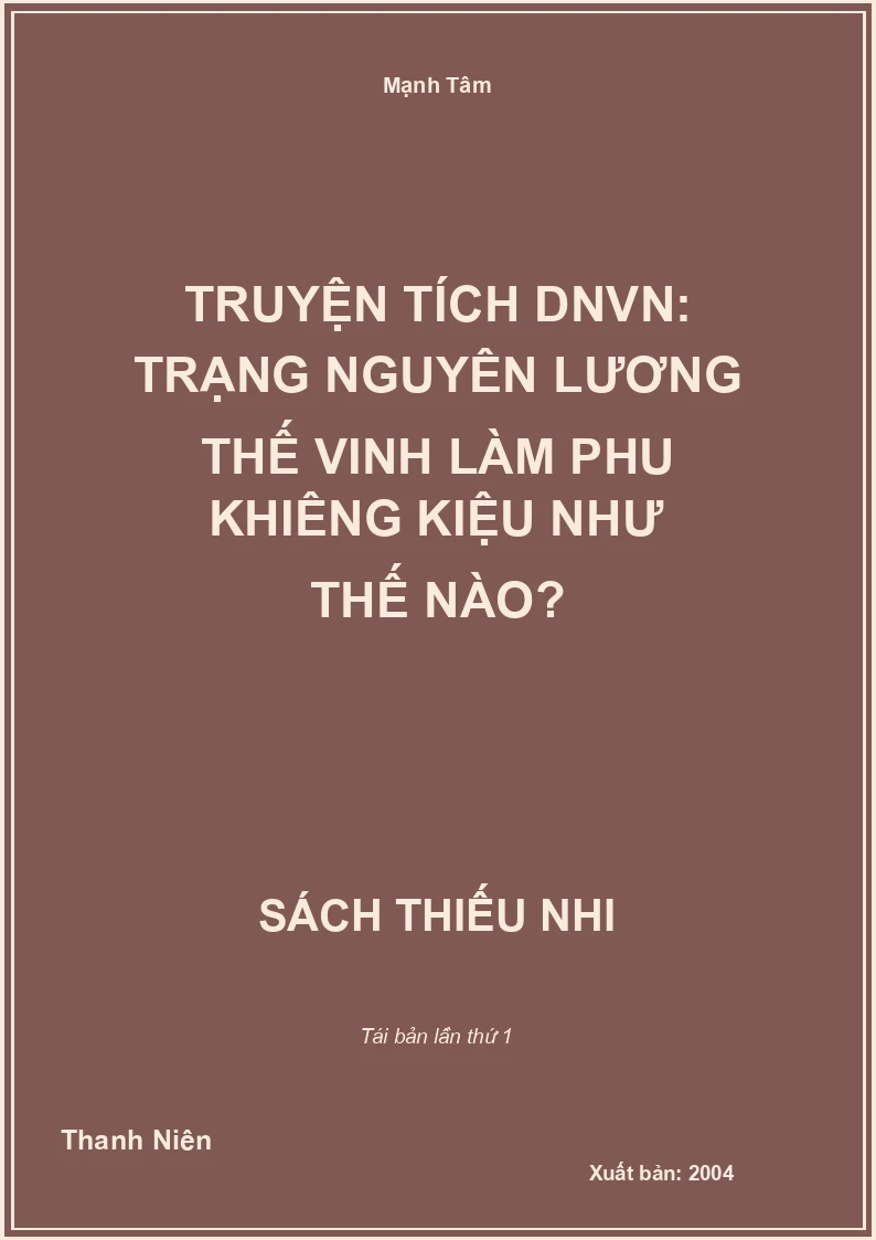 Truyện tích DNVN: Trạng nguyên Lương Thế Vinh làm phu khiêng kiệu như thế nào?
