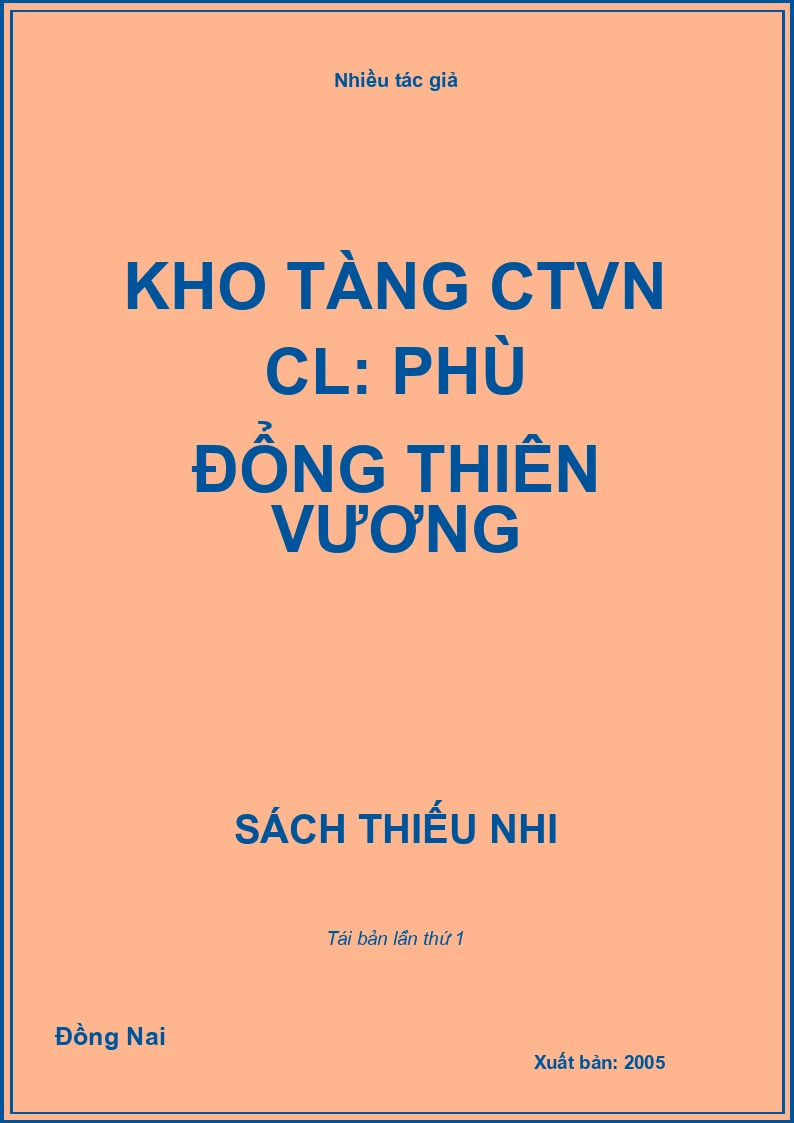 Kho tàng CTVN CL: Phù đổng Thiên Vương