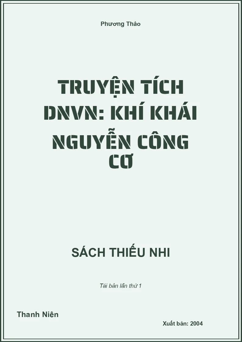 Truyện tích DNVN: Khí khái Nguyễn Công Cơ