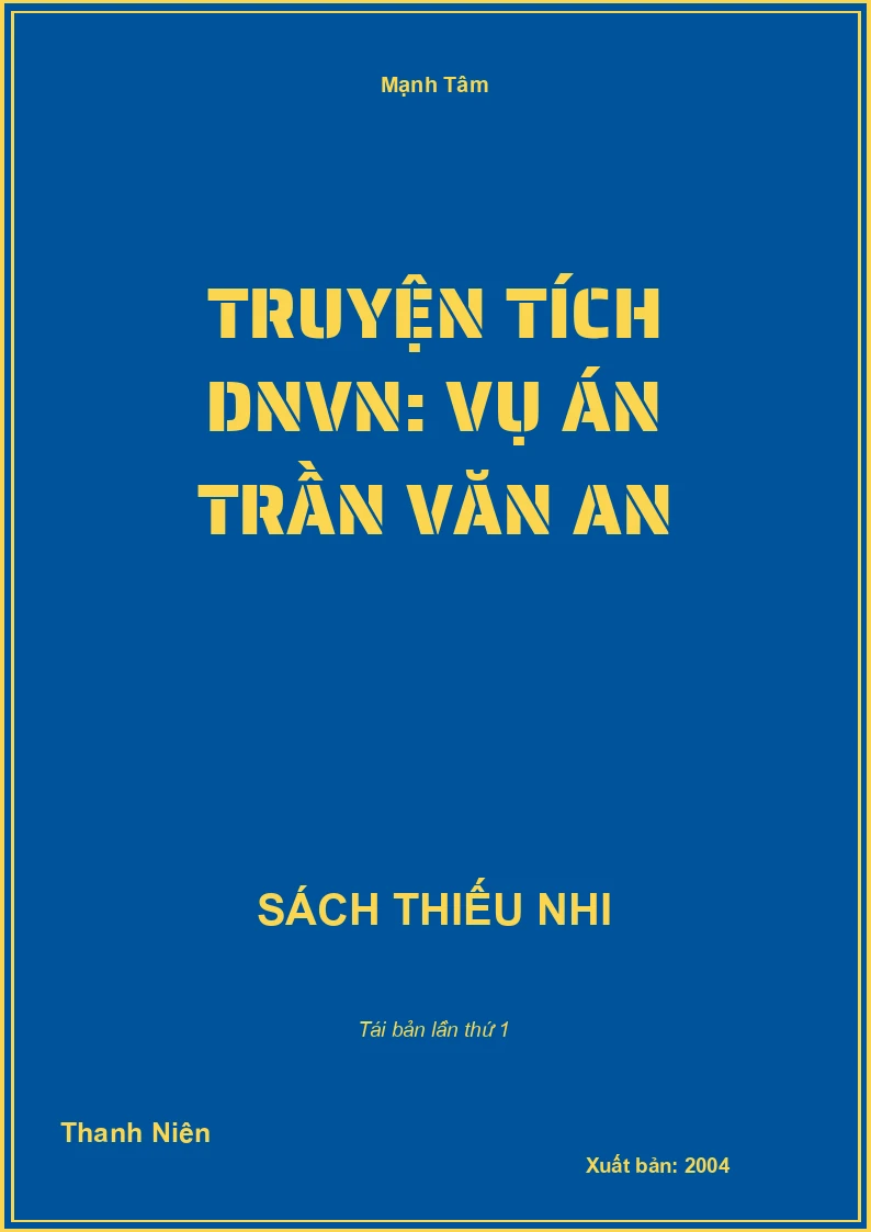 Truyện tích DNVN: Vụ án Trần Văn An