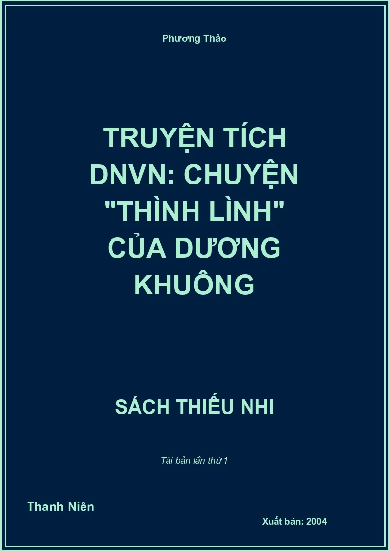 Truyện tích DNVN: Chuyện "thình lình" của Dương Khuông