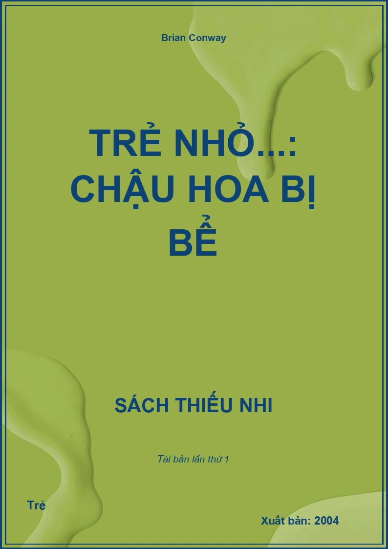 Trẻ nhỏ...: Chậu hoa bị bể