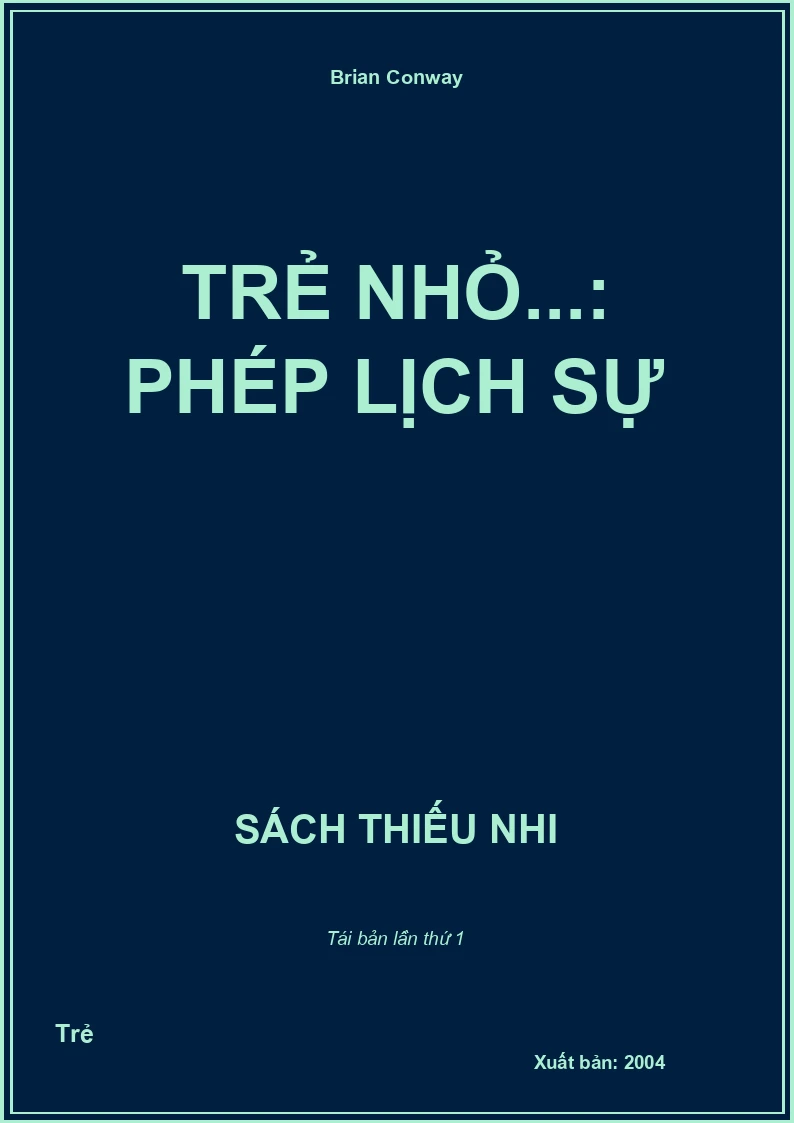 Trẻ nhỏ...: Phép lịch sự