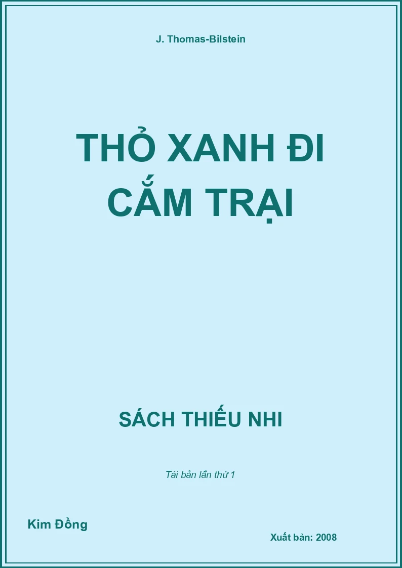 Thỏ xanh đi cắm trại