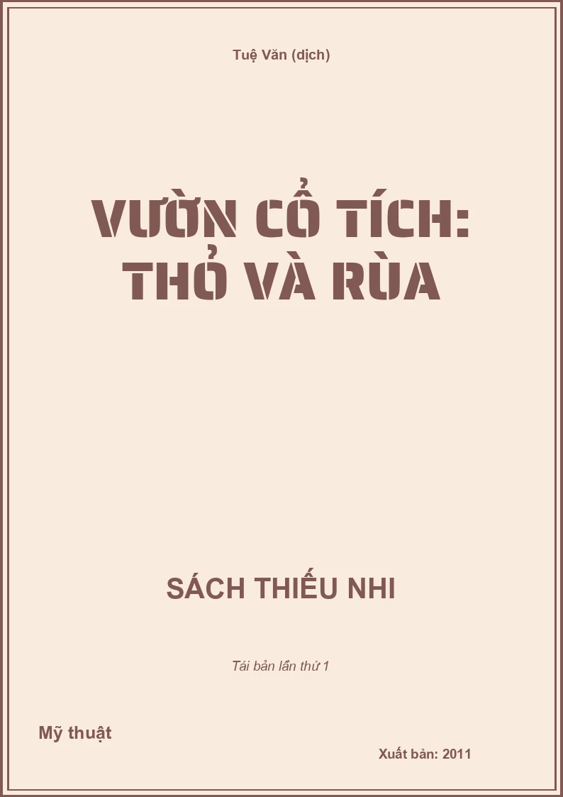 Vườn cổ tích: Thỏ và rùa