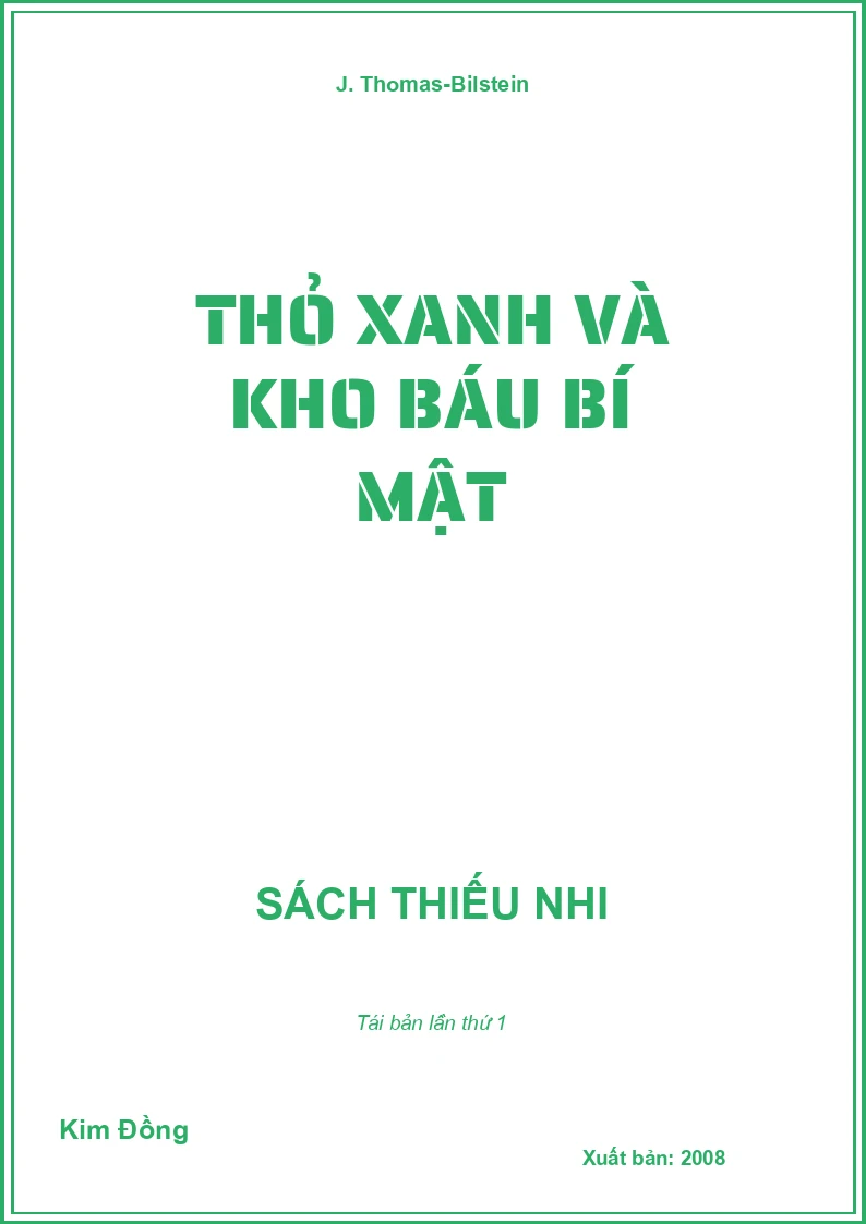 Thỏ xanh và kho báu bí mật