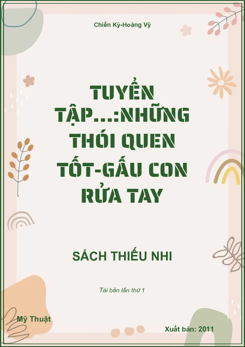 Tuyển tập...:Những thói quen tốt-Gấu con rửa tay
