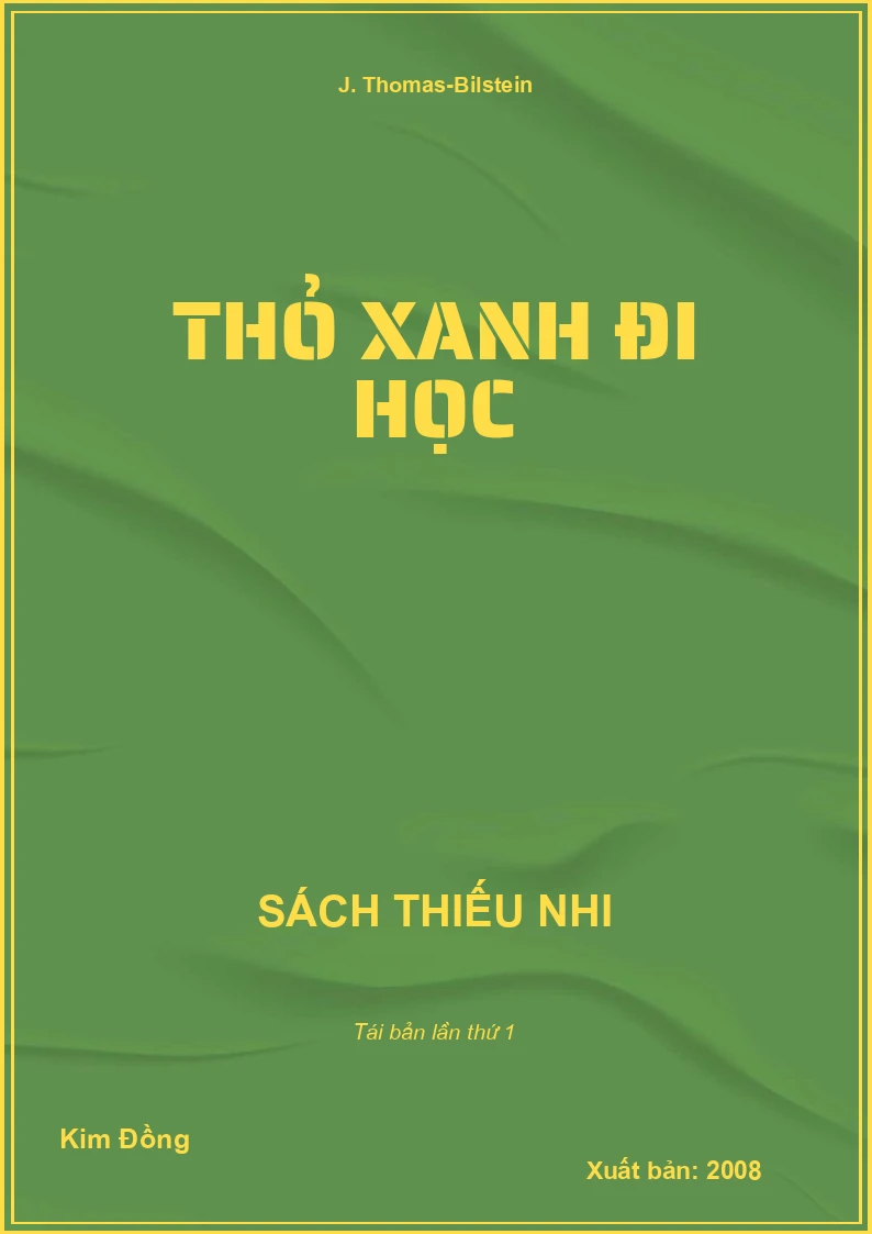 Thỏ xanh đi học