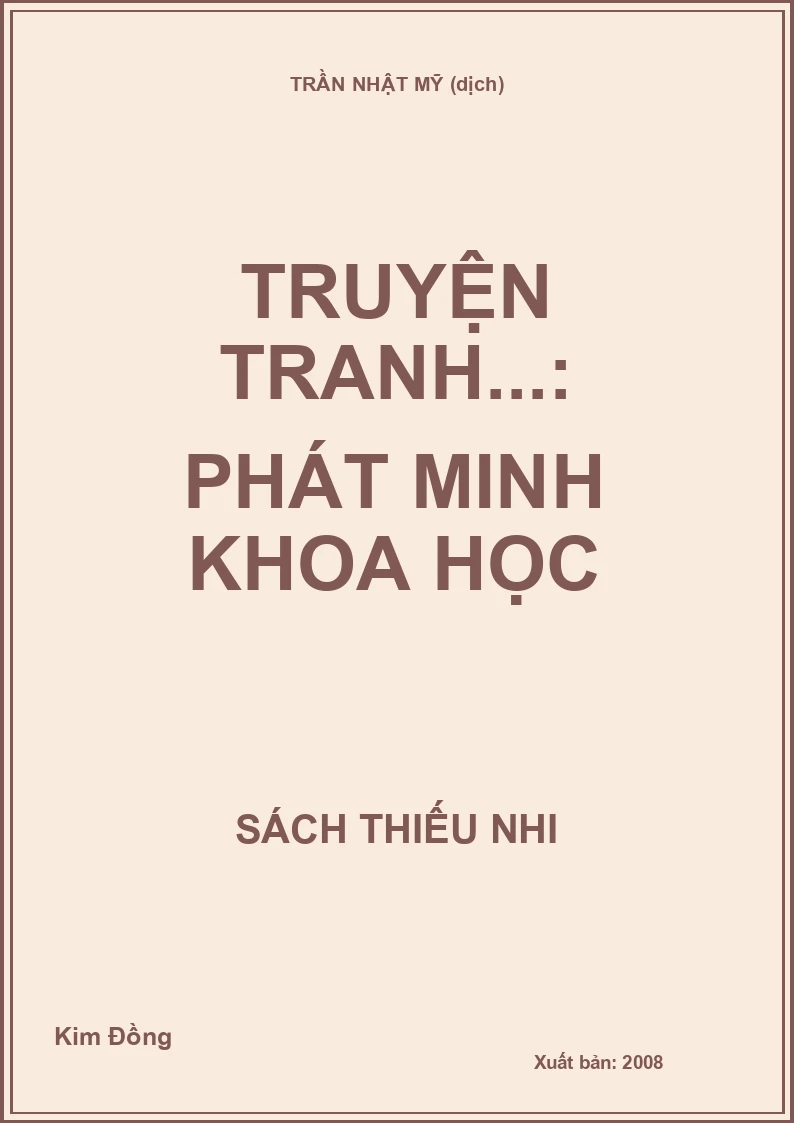 Truyện tranh...: Phát minh khoa học