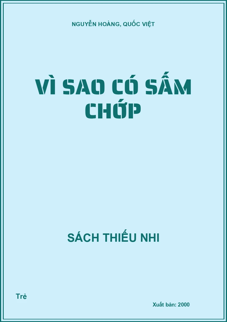 Vì sao có sấm chớp