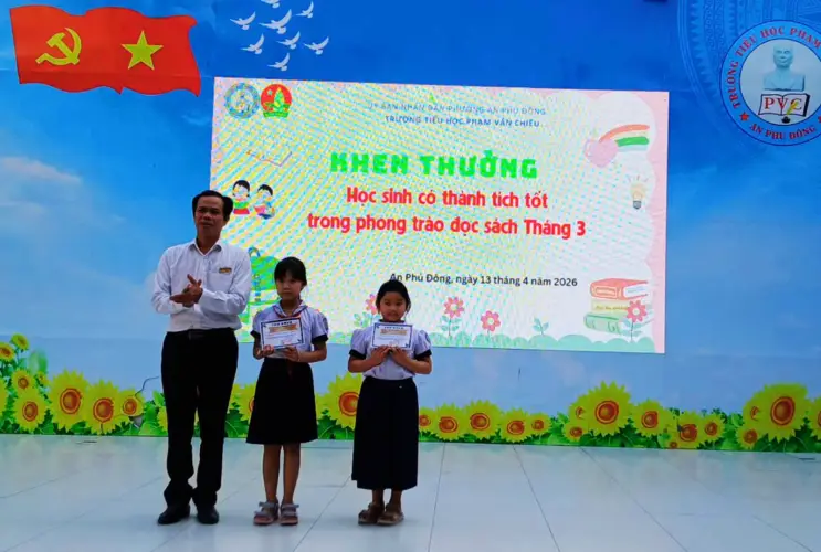 Vinh danh những học sinh tích cực đọc sách trên Thư viện số Tháng 3