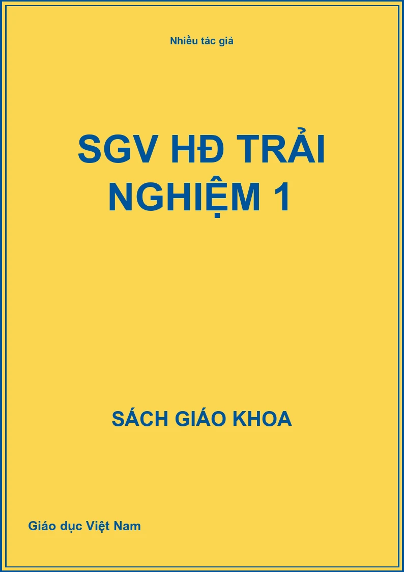 SGV HĐ trải nghiệm 1