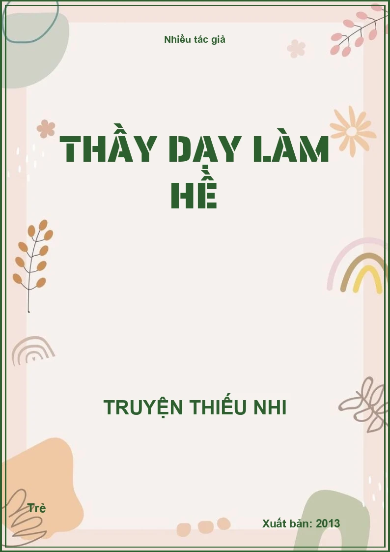 Thầy dạy làm hề