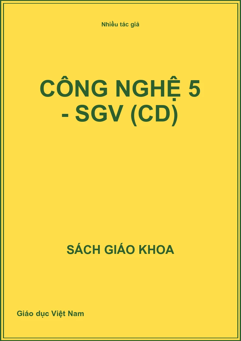 Công nghệ 5 - SGV (CD)
