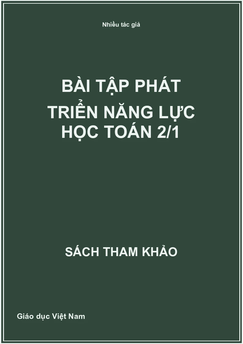 Bài tập phát triển năng lực học Toán 2/1
