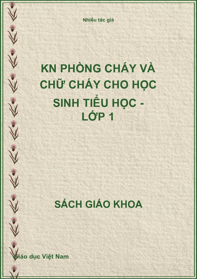 KN Phòng cháy và chữ cháy cho học sinh tiểu học - Lớp 1