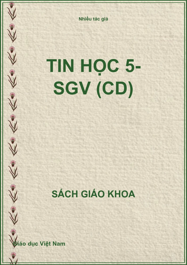 Tin học 5- SGV (CD)