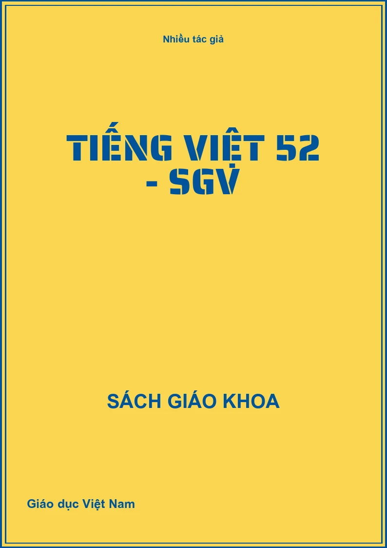 Tiếng Việt 52 - SGV