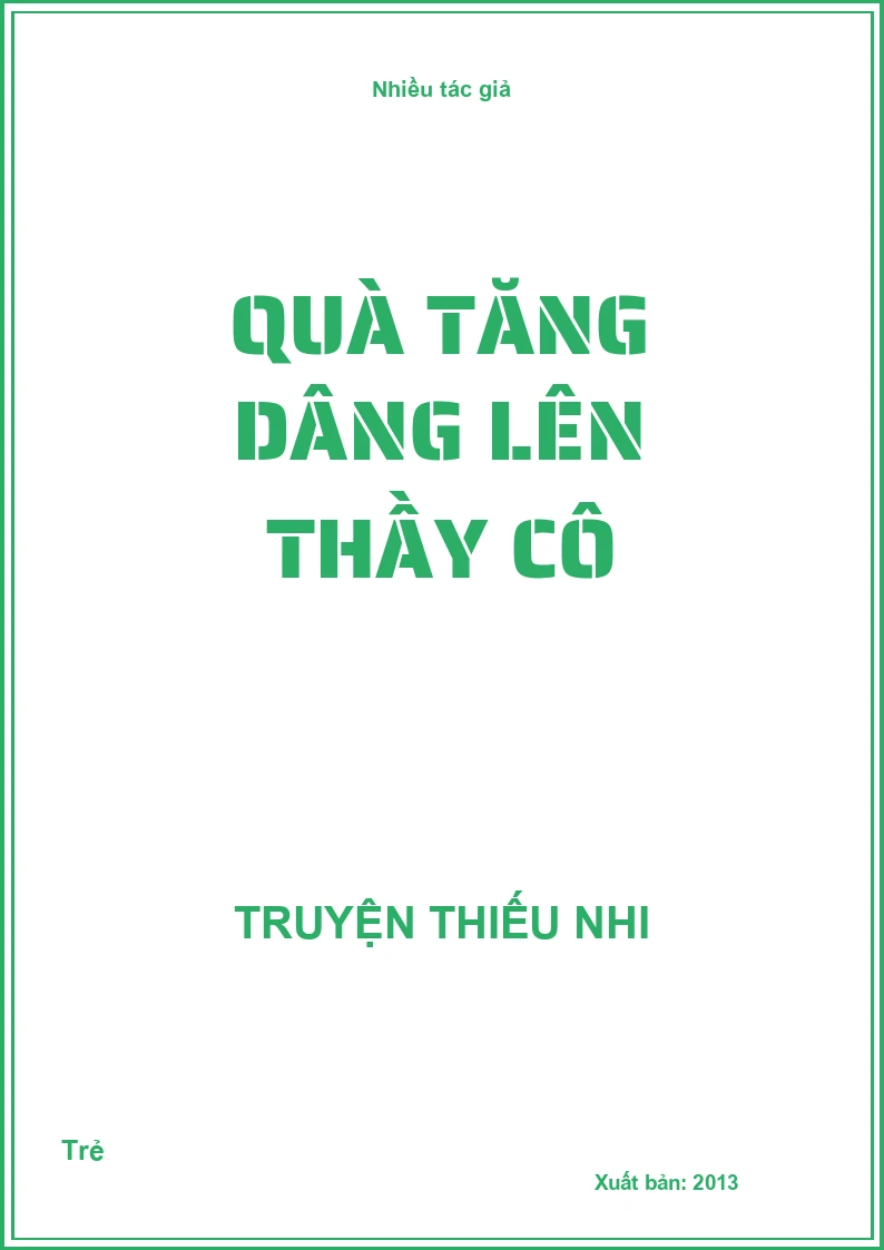 Quà tăng dâng lên thầy cô