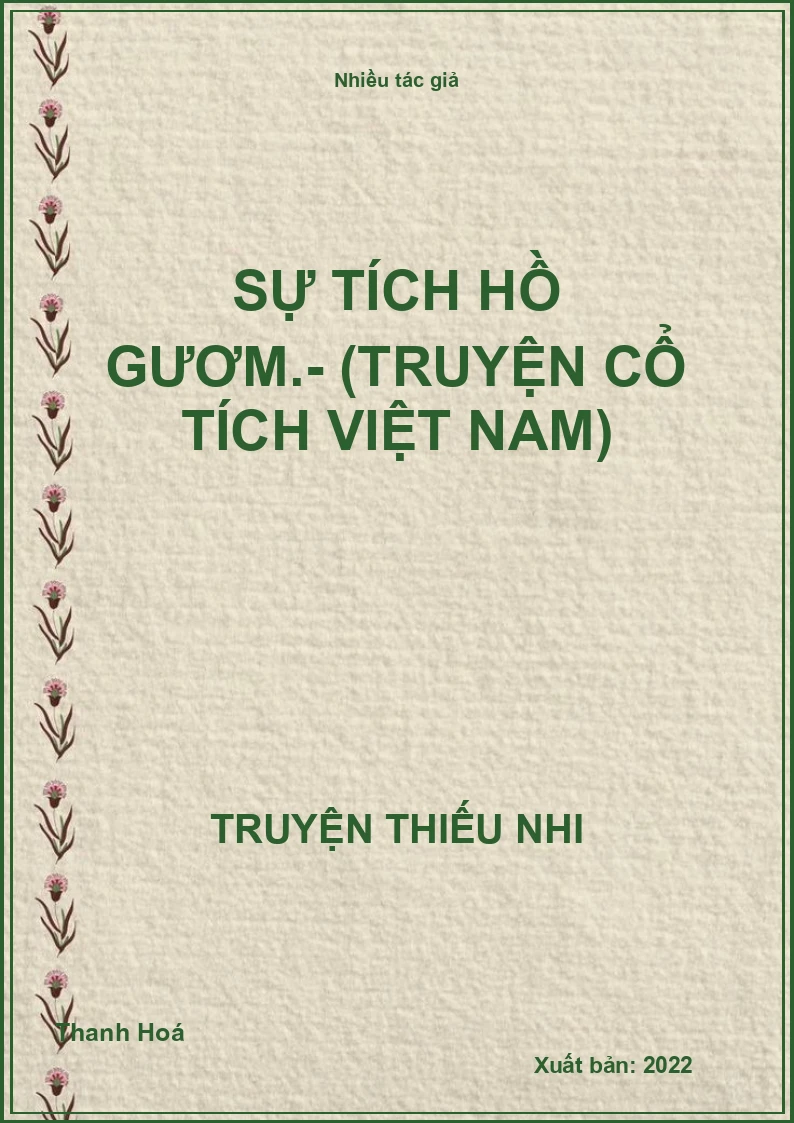 Sự tích Hồ Gươm.- (Truyện cổ tích Việt Nam)