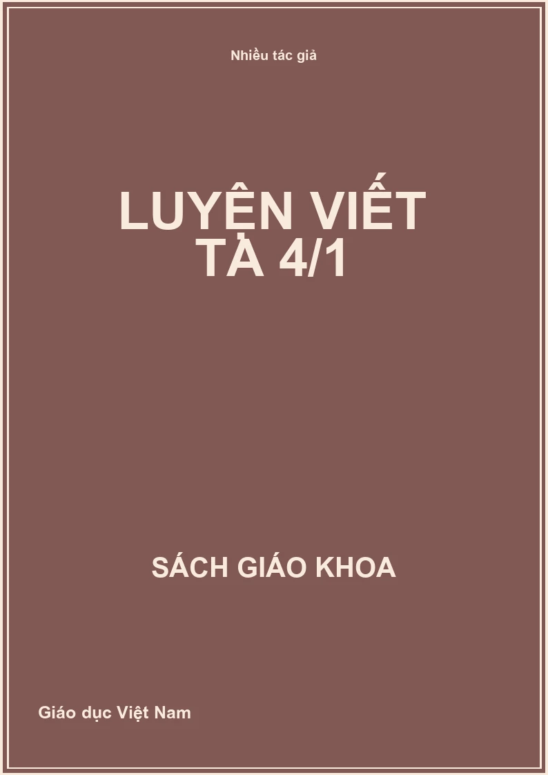 Luyện viết TA 4/1