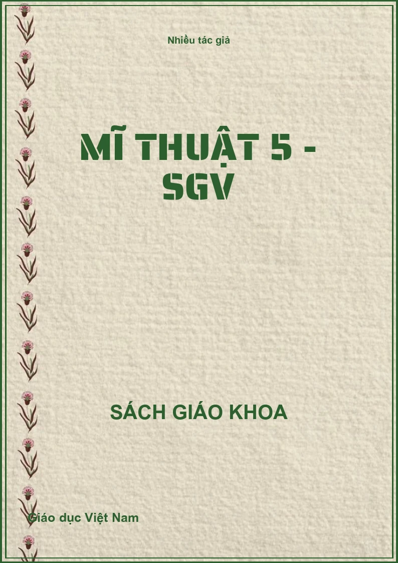 Mĩ thuật 5 - SGV