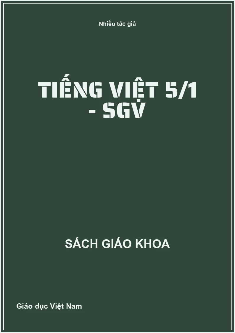 Tiếng Việt 5/1 - SGV