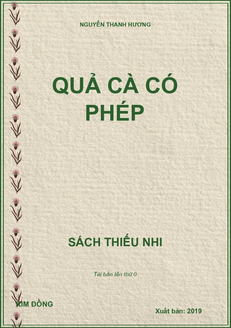 QUẢ CÀ CÓ PHÉP